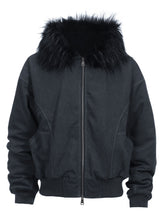 Load image into Gallery viewer, Deconstructed Rabbit Fur Hooded Jacket
