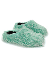 Load image into Gallery viewer, Plush Tassel Height Increasing Slippers - Green
