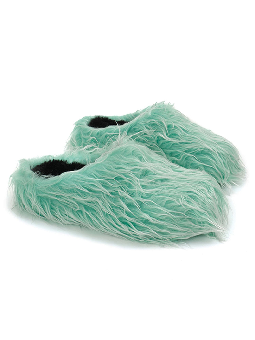 Plush Tassel Height Increasing Slippers - Green