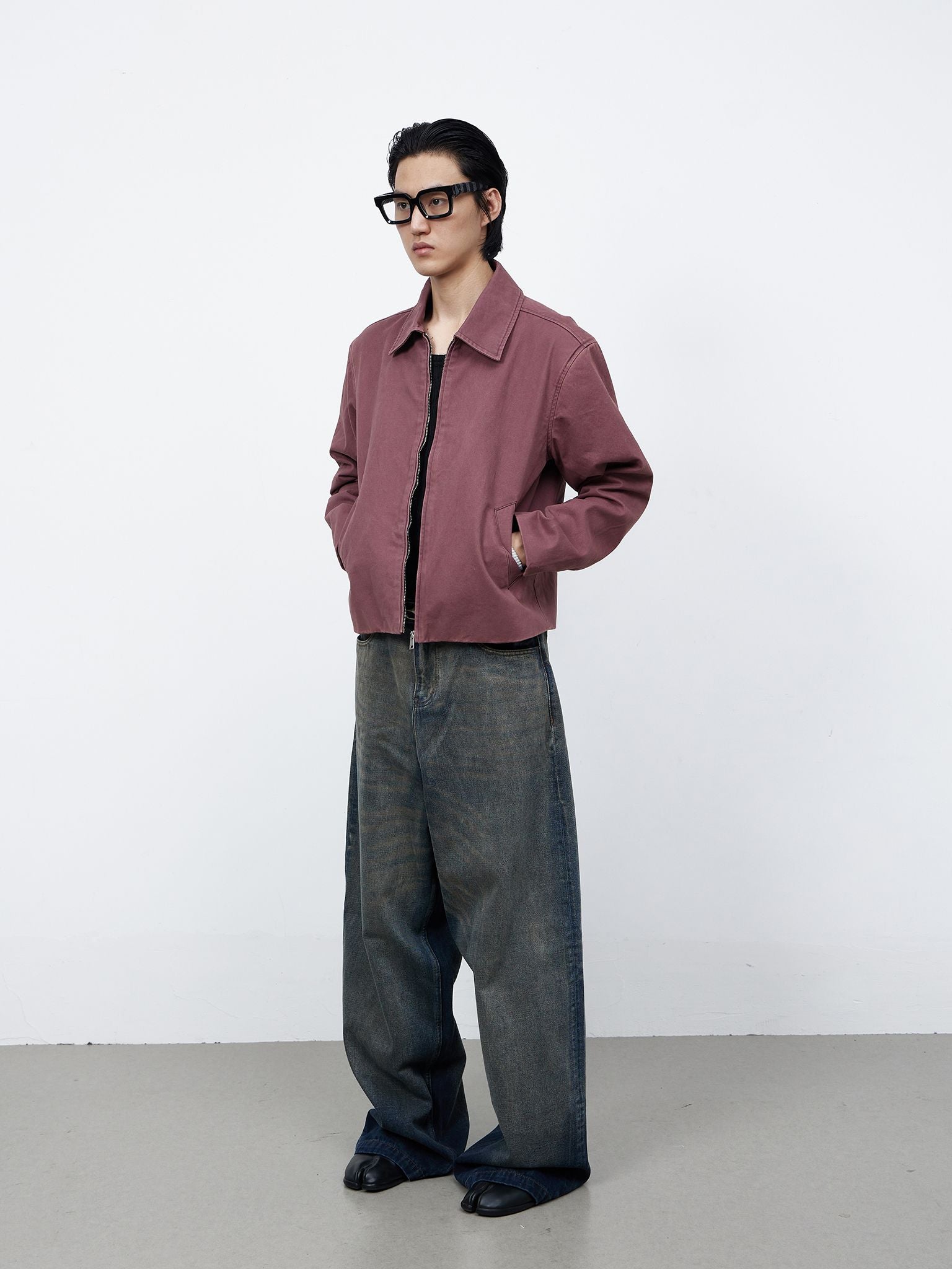 Clean Line Jacket Washed Boxyfit Clean Jacket - Claret – TZKILLER