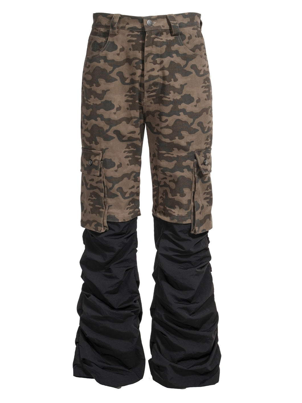 Folds Splicing Camouflage Detachable - Shorts / Flareds