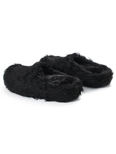 Load image into Gallery viewer, Plush Tassel Height Increasing Slippers - Black
