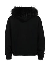 Load image into Gallery viewer, With Detachable Plush Hood Sweaters - Black
