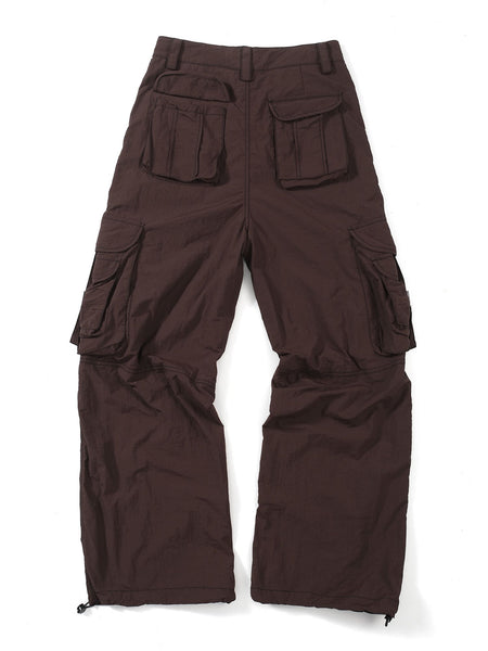 Multi-Pocket Cargo Nylon Trousers