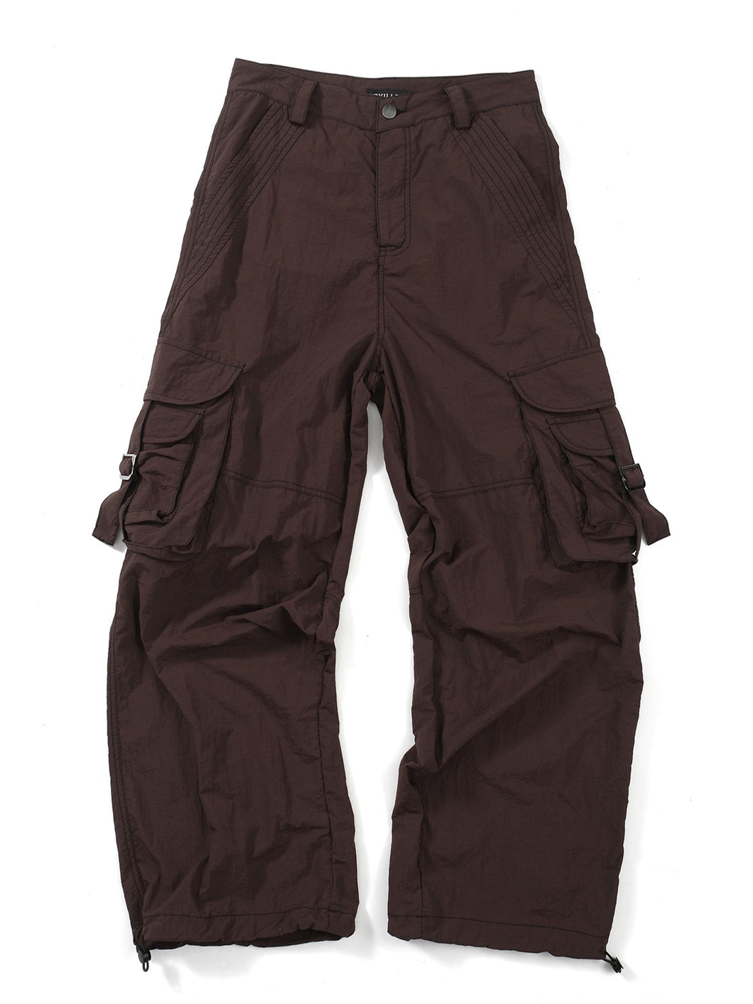 Multi-Pocket Cargo Nylon Trousers